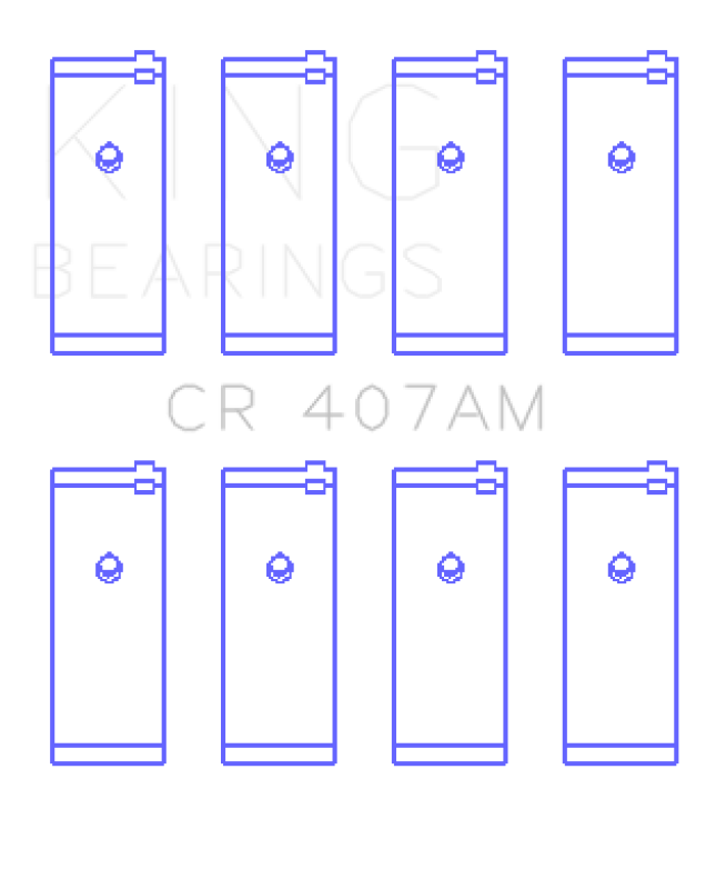 King Engine Bearings Nissan CA16DE/CA18DE/CA18ET/CA20E/CA20S/CD17 (Size +0.50mm) Conrod Bearing Set - CR407AM0.5