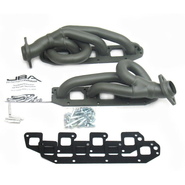 JBA 03-08 Dodge Ram 5.7L HEMI 1-5/8in Primary Ti Ctd Cat4Ward Header - 1961S-1JT for 2003-2008 Dodge Ram 1500 - front view