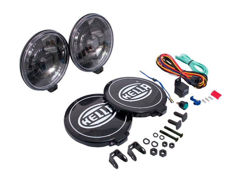 Hella 500 Series 12V Black Magic Halogen Driving Lamp Kit - 005750991