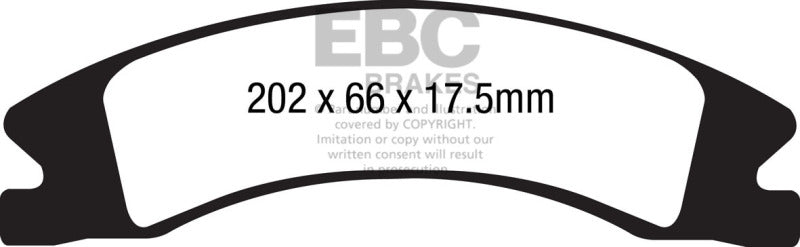 EBC 15+ Cadillac Escalade Ext/Esv 6.2 2WD Greenstuff Front Brake Pads - DP61885