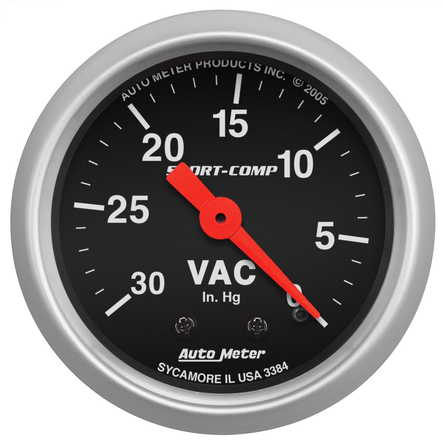 Autometer Sport-Comp 2-1/16in. 30 IN HG Mechanical Vacuum Gauge - 3384