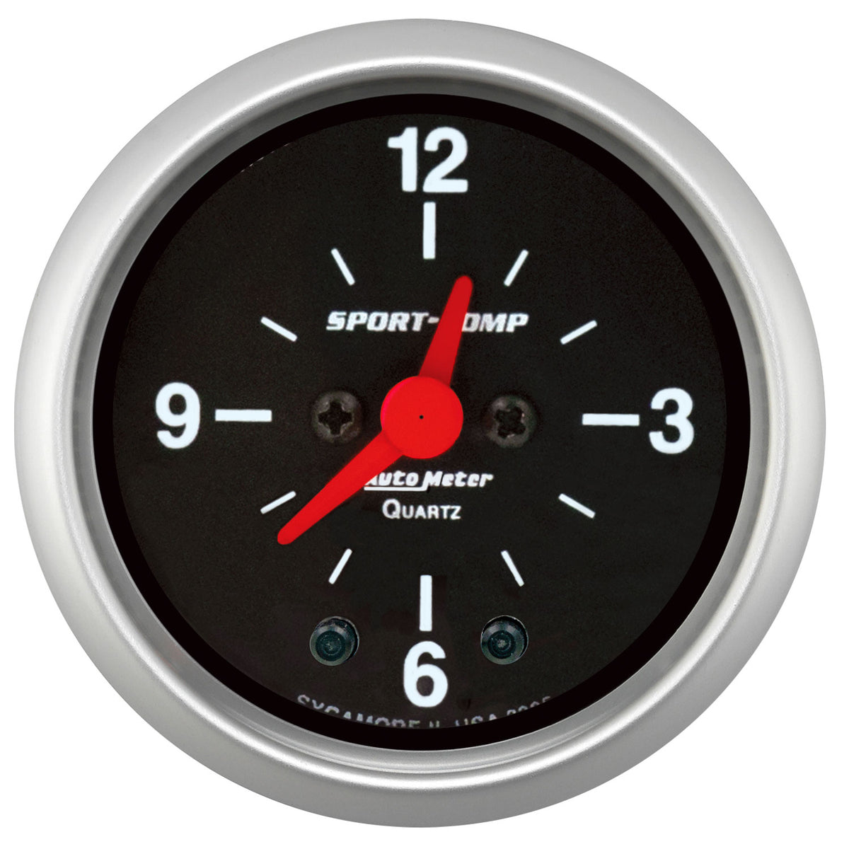 Autometer Sport-Comp 2-1/16in. 12 Hour Analog Clock Gauge - 3385