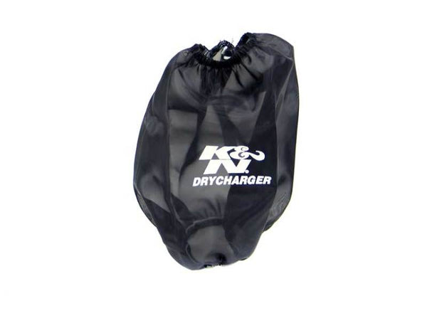 K&N Black Drycharger Round Tapered Air Filter Wrap 5in Top ID / 7.5in Base ID / 8in Height - RF-1020DK by K&N Engineering - f