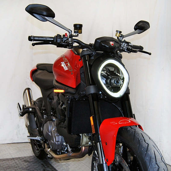New Rage Cycles 21+ Ducati Monster 937 Front Turn Signals - 937-FB - front view