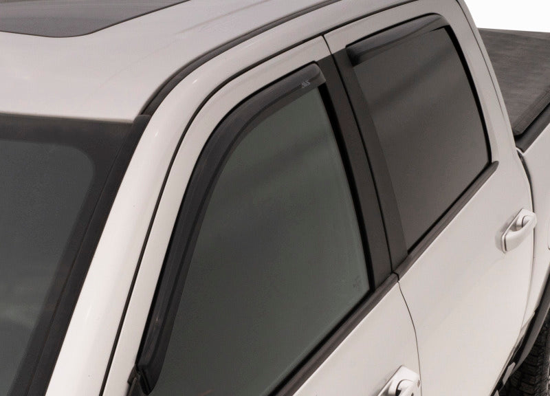 AVS 00-04 Nissan Frontier Crew Cab Ventvisor In-Channel Front &amp; Rear Window Deflectors 4pc - Smoke - 194627