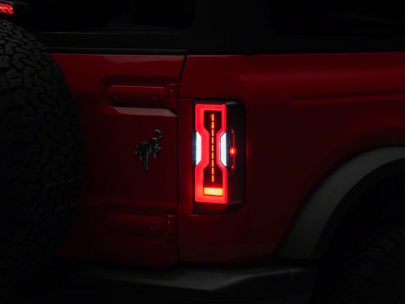 Raxiom 21-26 Ford Bronco Axial Series LED Tail Lights- Black Housing- Clear Lens - FB37113 - close-up view 3