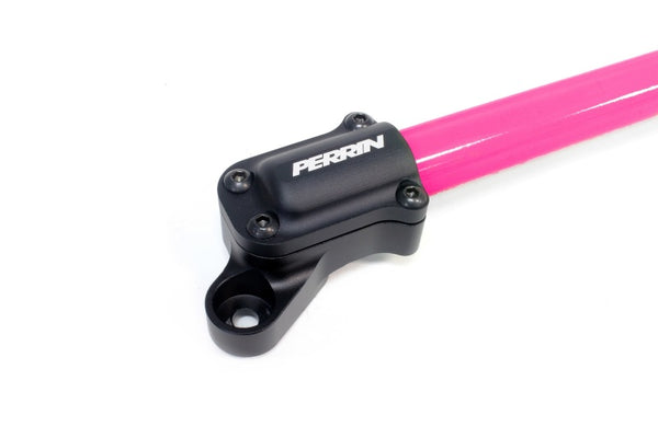 Perrin 2013+ BRZ/FR-S/86/GR86 Strut Brace - Hyper Pink - PSP-SUS-066HP by Perrin Performance - front view