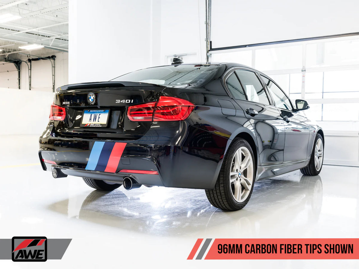 AWE Tuning BMW F22 M235i / M240i Touring Edition Axle-Back Exhaust - Diamond Black Tips (90mm) - 3010-33038