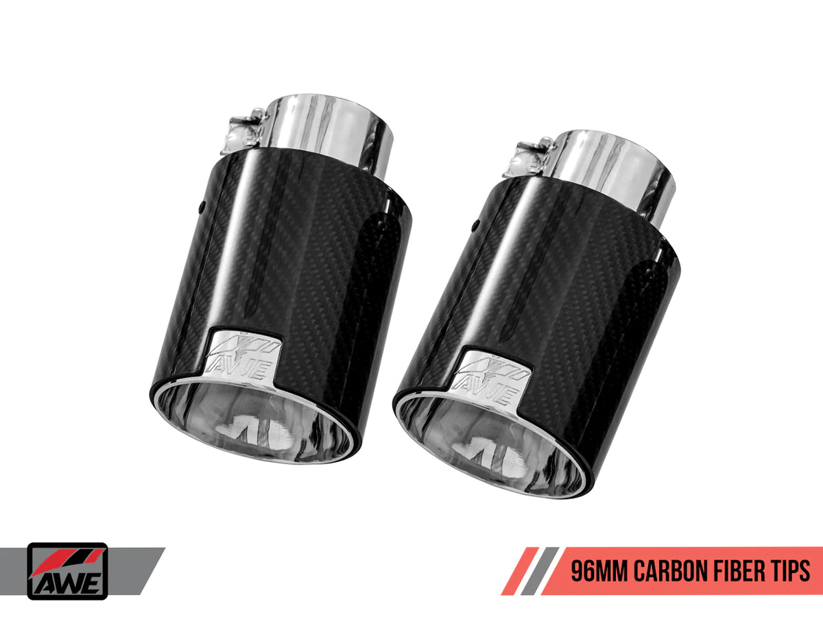 AWE Tuning BMW F22 M235i / M240i Touring Edition Axle-Back Exhaust - Diamond Black Tips (90mm) - 3010-33038