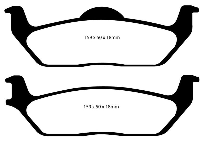 EBC 11 Ford F150 3.5 Twin Turbo (2WD) 6 Lug Yellowstuff Rear Brake Pads - DP41697R