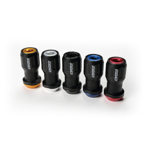 Rays 14x1.50 Formula FN-II Lug Nut Set 20 Special Lugs - Red/Black - WFN21415R for 2015-2026 Ford Mustang