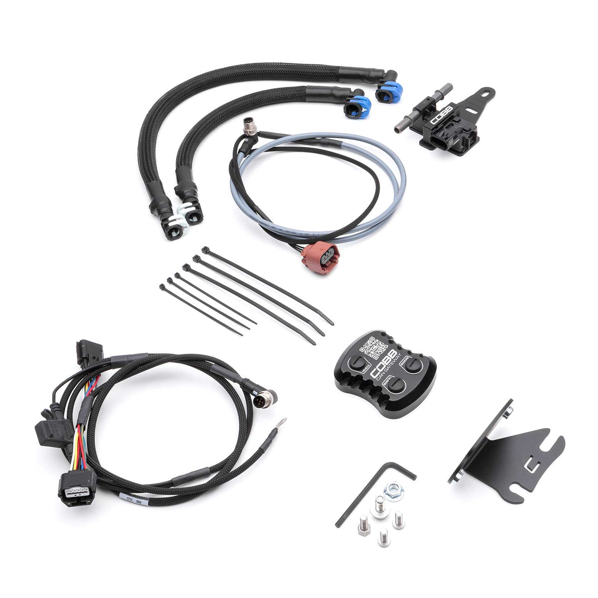 Cobb 15-17 Subaru WRX NexGen Stage 2 + CAN Flex Fuel Redline Carbon Fiber Power Package - Black - SUB004NG2W-BK1FF-RED