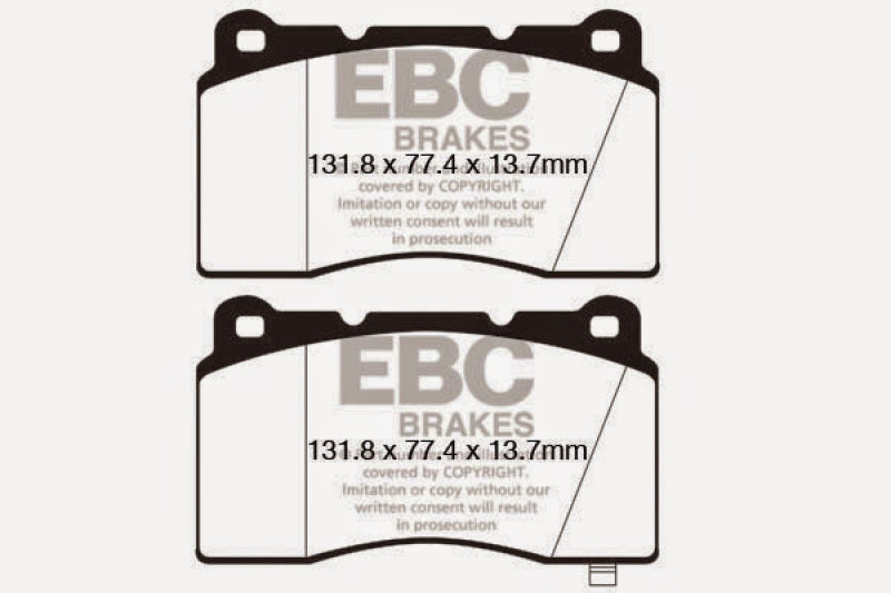 EBC 09+ Hyundai Genesis Coupe 2.0 Turbo (Brembo) Bluestuff Front Brake Pads - DP52147NDX for 2010-2016 Hyundai Genesis Coupe 
