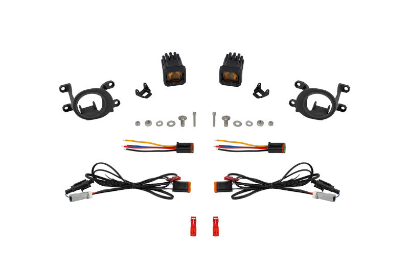 Diode Dynamics 23-24 Toyota GR Corolla SSC1 LED Fog Light Kit - Yellow SAE Fog - DD8290