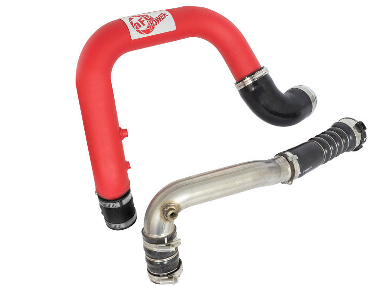 aFe BladeRunner 2.5in Red IC Tube Hot Side w/ Coupling &amp; Clamp Kit 2016 GM Colorado/Canyon 2.8L - 46-20268-R