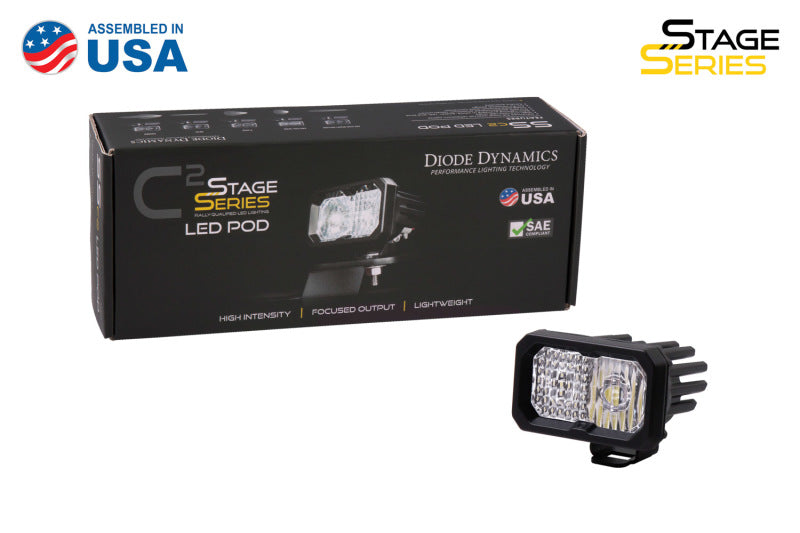 Diode Dynamics Stage Series 2 In LED Pod Sport - White Combo Standard ABL Each - DD6388S by Diode Dynamics - side view