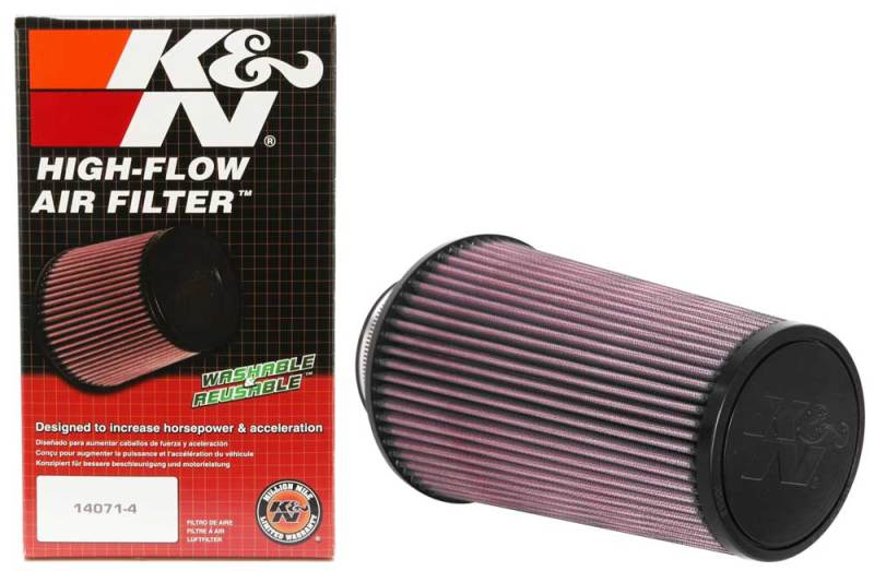 K&amp;N Universal Clamp-On Air Filter 3-1/2in FLG / 6in B / 4-1/2in T / 9in H - RU-3690