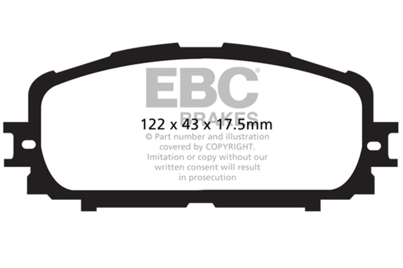 EBC 12+ Toyota Yaris 1.5 Greenstuff Front Brake Pads - DP21897