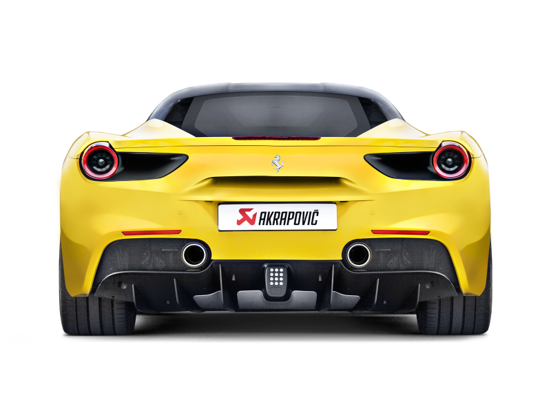 Akrapovic 16-17 Ferrari 488 GTB/488 Spyder Slip-On Line (Titanium) w/ Carbon Tips - MTP-FE488H