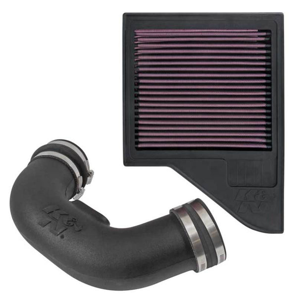 K&N 11-14 Ford Mustang GT 5.0L V8 Performance Intake Kit - 57-2578 for 2011-2014 Ford Mustang - front view