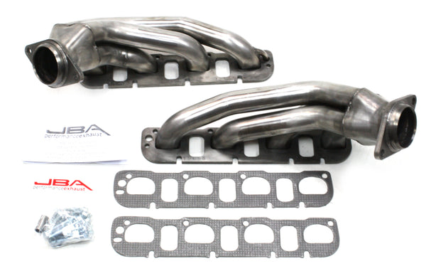 JBA 05-14 Chrysler 6.1/6.4L HEMI 1 7/8in Primary Raw 409SS Cat4Ward Header - 1965S for 2006-2014 Dodge Charger - front view
