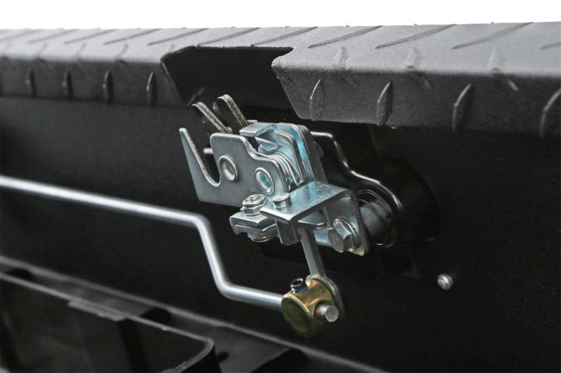 Deezee Universal Tool Box - Red Crossover - Single Lid Black BT Pull Handle (Low/Txt Blk) - DZ10170LTB