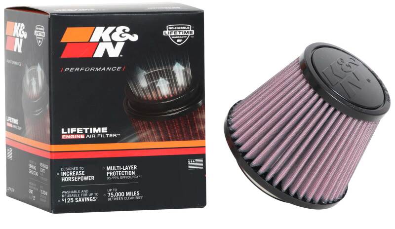 K&amp;N Universal Tapered Filter 2.75in Flange ID x 5.0625in Base OD x 3.5in Top OD x 4in Height - RU-5128