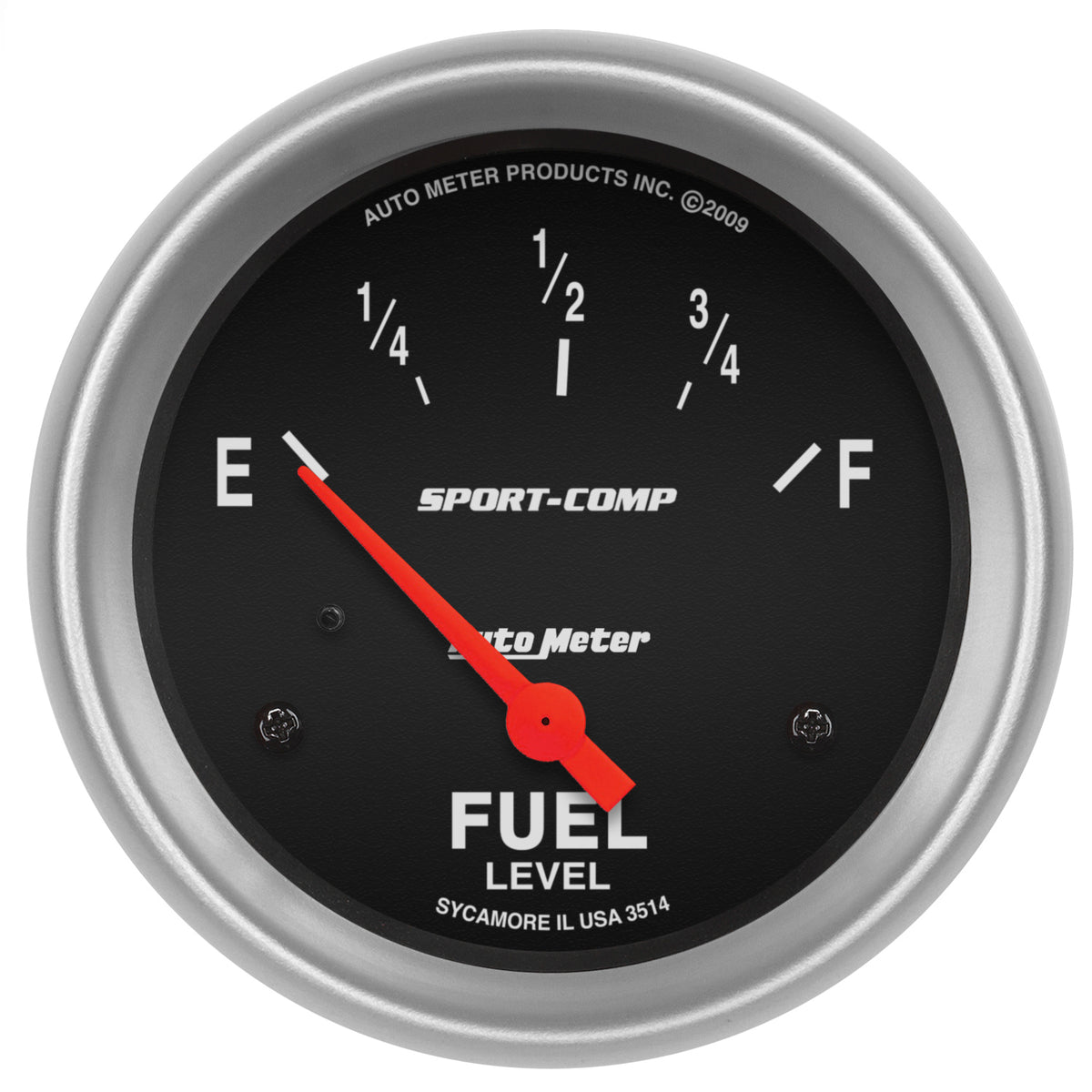 AutoMeter Gauge Fuel Level 2-5/8in. 0 Ohm(e) to 90 Ohm(f) Elec Sport-Comp - 3514