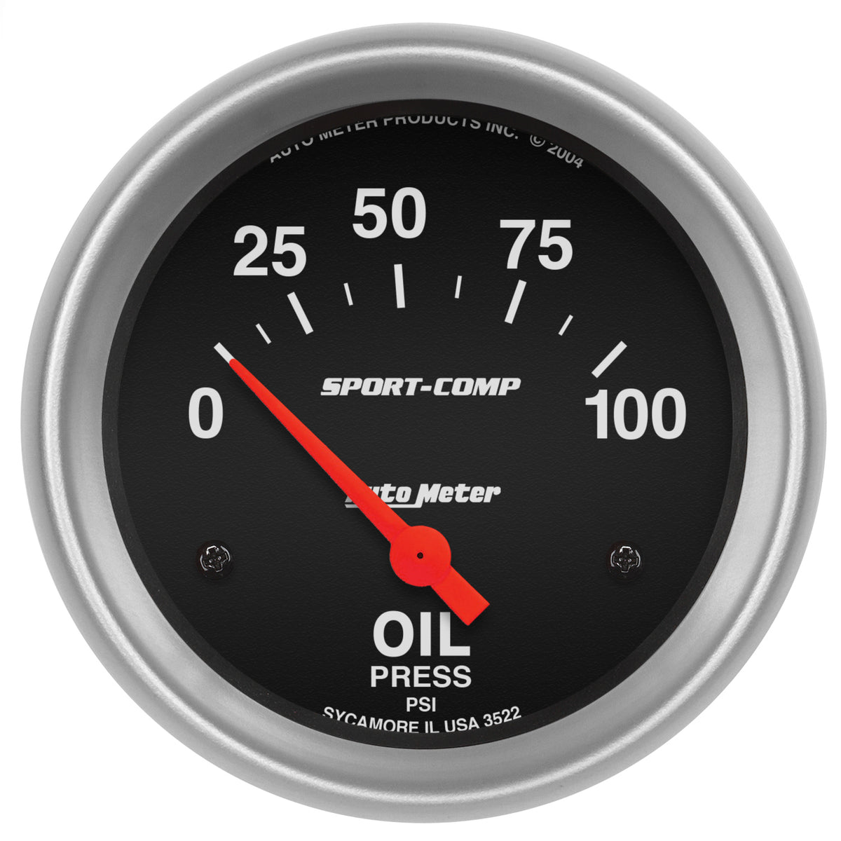 Autometer Sport-Comp 66.7mm 0-100 PSI Short Sweep Electronic Oil Pressure Gauge - 3522