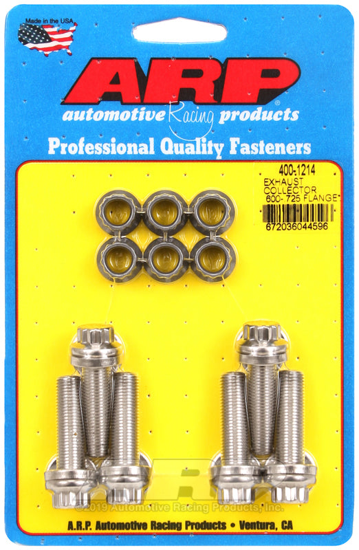 ARP Exhaust collector .600-.725 flange bolt kit - 400-1214