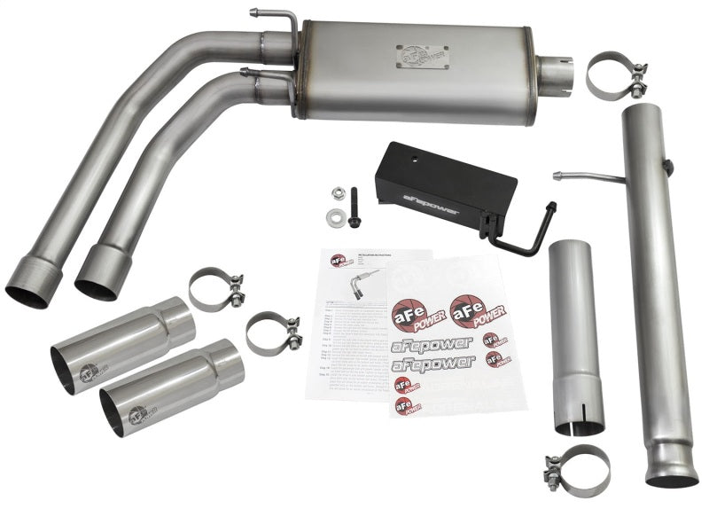 aFe Rebel Series CB 3in Middle Side Exit SS Exht w/Polish Tips 09-16 Chevy Silverado/GMC Sierra 1500 - 49-44062-P