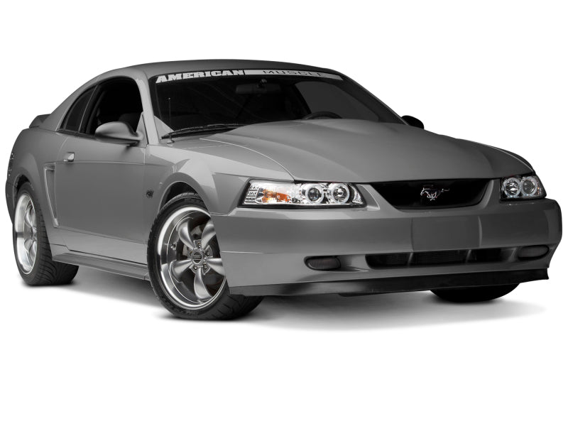 Raxiom 99-04 Ford Mustang Dual LED Halo Projector Headlights- Chrome Housing (Clear Lens) - 49114