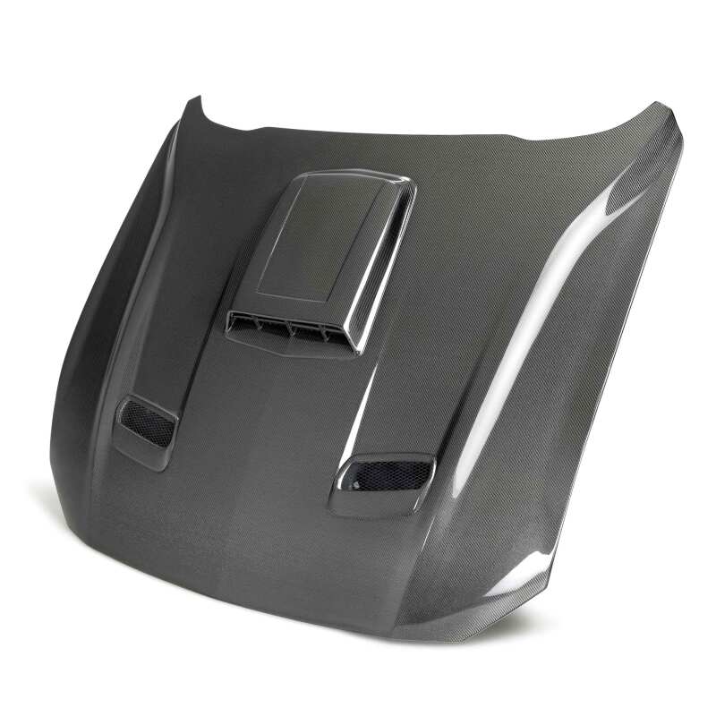 Anderson Composites 21-23 Ford Mustang Mach 1 Type-SK Double-Sided Carbon Fiber Hood - AC-HD21FDMUM1-SK-DS