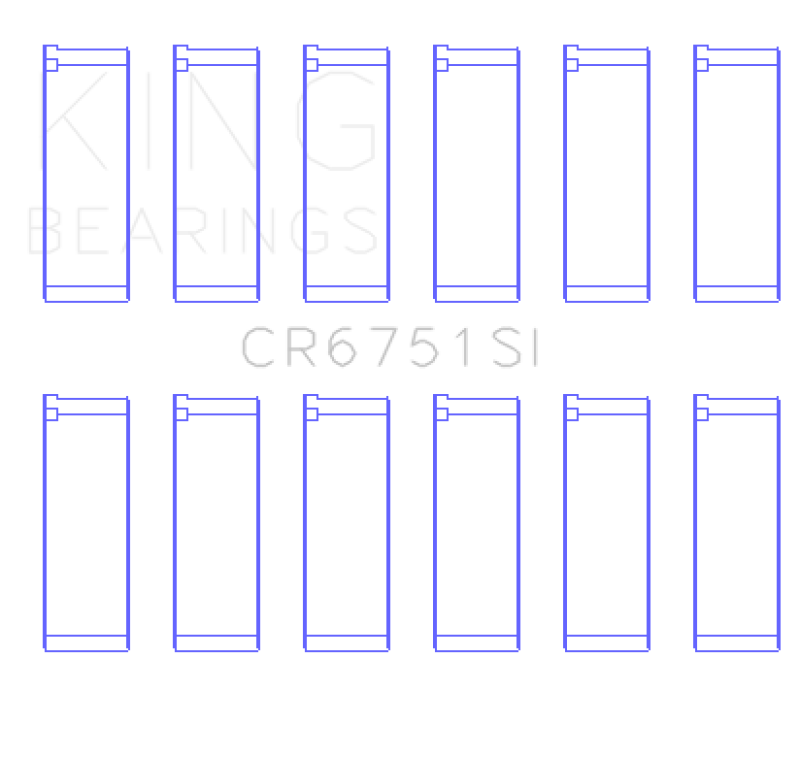 King 97-07 Ford 2.5L/2.9L/3.0L (Size STD) Rod Bearing Set - CR6751SI