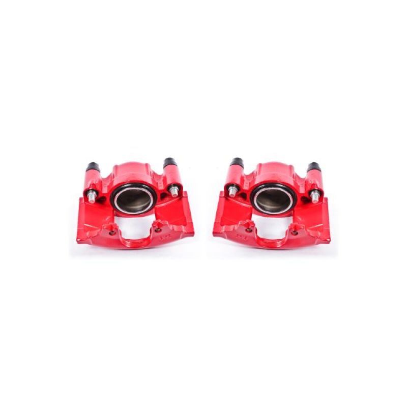 Power Stop 90-93 Cadillac Commercial Chassis Front Red Calipers w/o Brackets - Pair - S4299 for 1990-2002 Chevrolet Astro - f