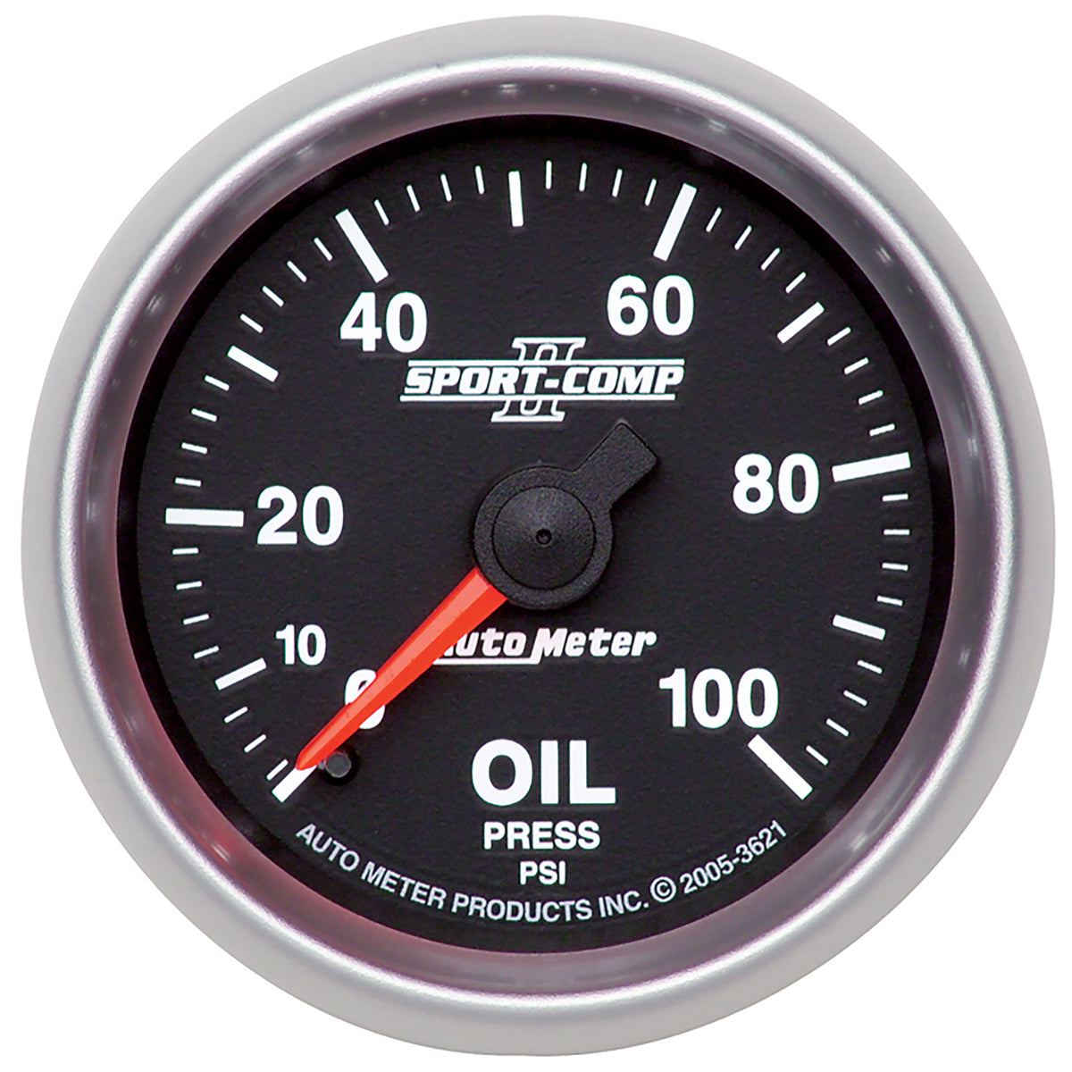 Autometer Sport-Comp II 52mm 0-100 PSI Mechanical Oil Pressure Gauge - 3621