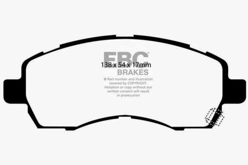 EBC 97-98 Subaru Impreza 1.8 Yellowstuff Front Brake Pads - DP41138R