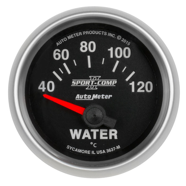 Autometer Sport-Comp II Gauge Water Temp 2 1/16in 40-120c Electric Sport-Comp II - 3637-M
