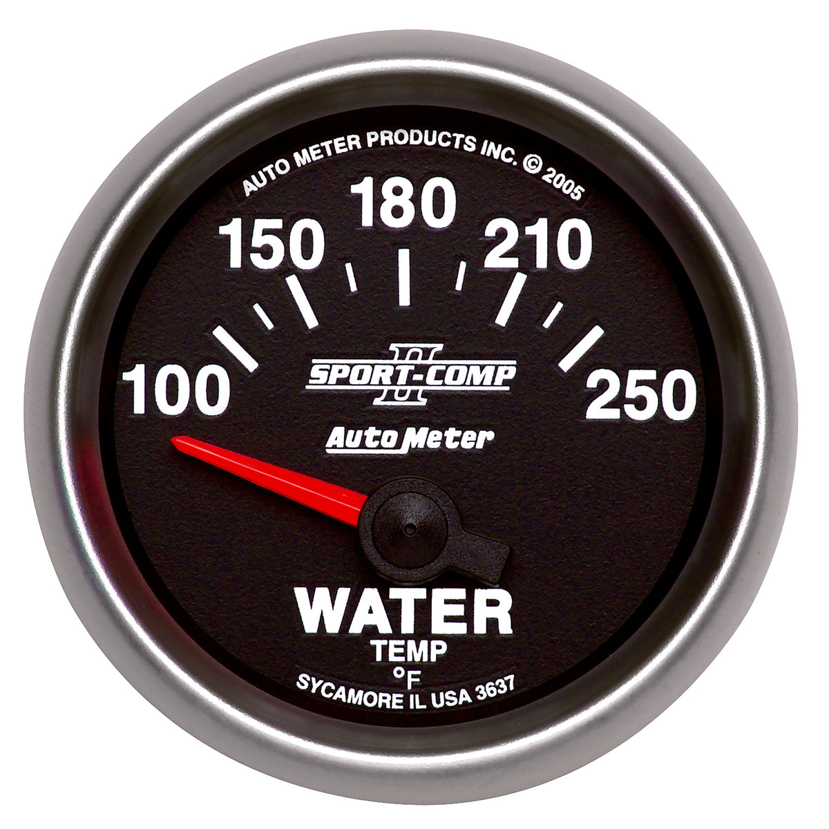 Autometer Sport-Comp II 52mm 100-250 F Short Sweep Electronic Water Temperature Gauge - 3637