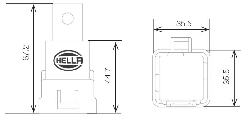 Hella Relay 12V 20/40A Spdt Res Wthr Bkt - 007794301