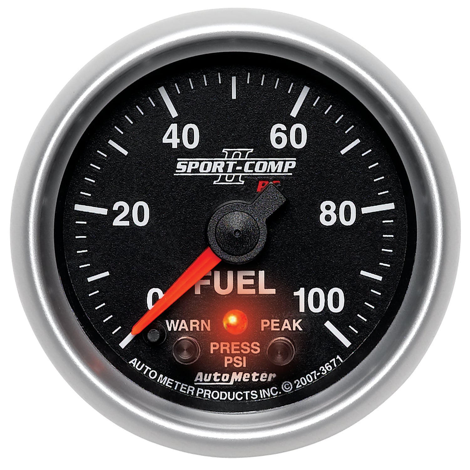 Autometer Sport-Comp II 52mm 0-100 PSI Fuel Pressure Gauge - 3671