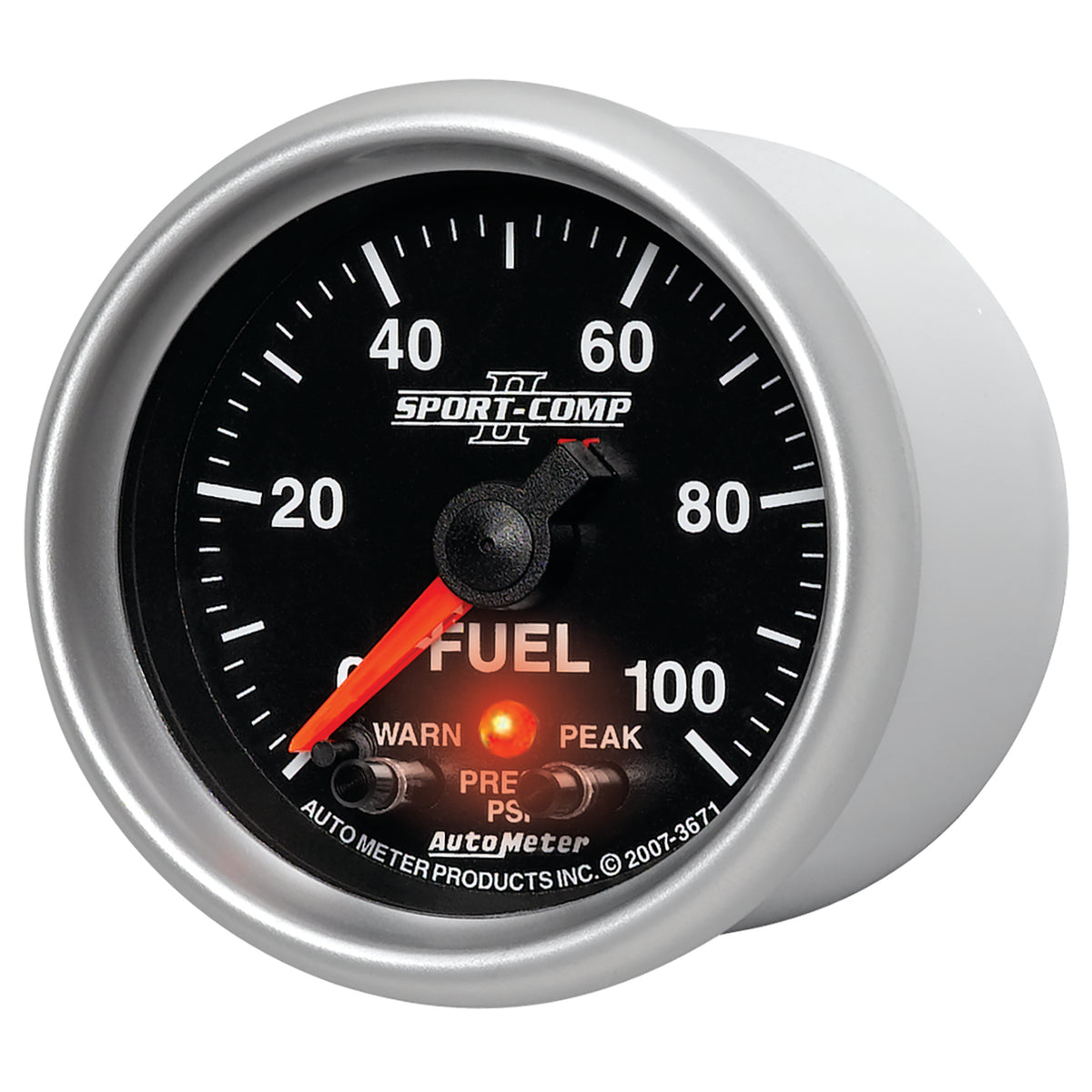 Autometer Sport-Comp II 52mm 0-100 PSI Fuel Pressure Gauge - 3671