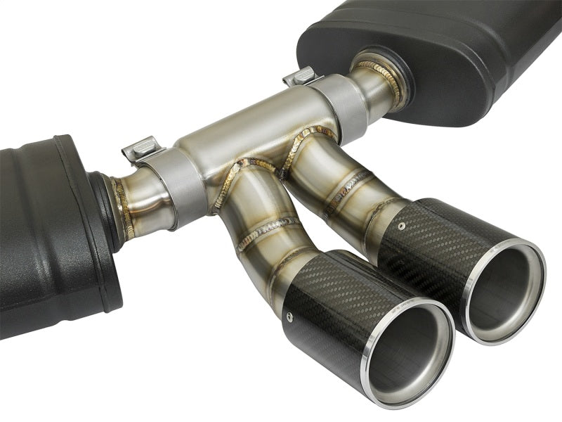 aFe MACHForce-Xp 2in 304 SS Cat-Back Exhaust w/Carbon Fiber Tips 13-16 Porsche Boxster 2.7L/3.4L - 49-36415-C