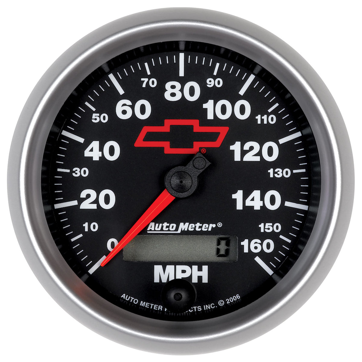 Autometer Speedometer 3-3/8in, 0-160 MPH, Elec. Programmable - Bowtie Black - 3688-00406