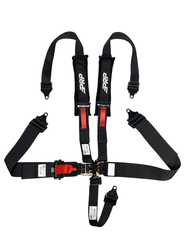 PRP 5.2 Harness Latch and Link with 2in Shoulders-3in Lap Belts and Removable Pads SFI 16.1- Black - SBH5.3X2RP