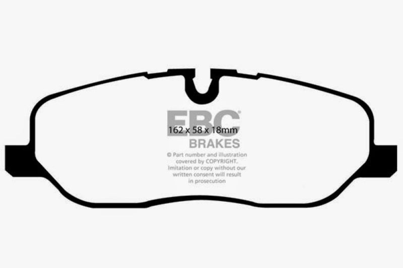 EBC 05-10 Land Rover LR3 4.4 Ultimax2 Front Brake Pads - UD1098 for 2005-2009 Land Rover LR3 - front view