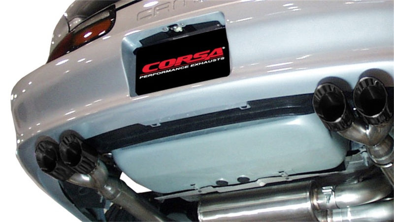 Corsa 1998-2002 Chevrolet Camaro Convertible Z28 5.7L V8 LS1 Black Tip Sport Cat-Back Exhaust - 14143BLK