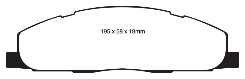 EBC 09-11 Dodge Ram 2500 Pick-up 5.7 2WD/4WD Yellowstuff Rear Brake Pads - DP41848R