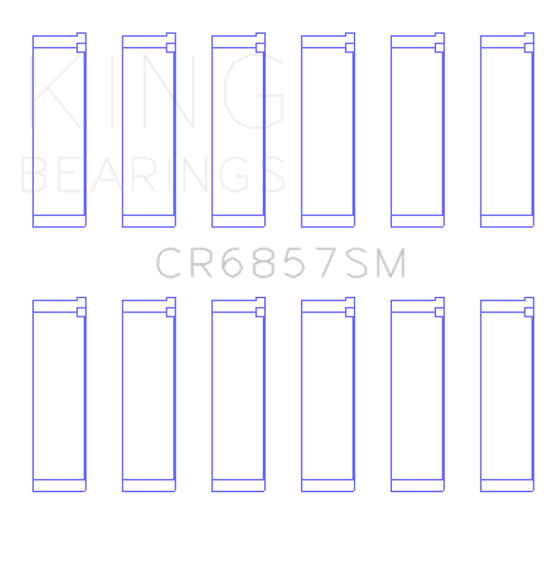 King Engine Bearings Chrysler Pentastar 3.6L Erb V6 (Size +0.25mm) Connecting Rod Bearing Set - CR6857SM0.25