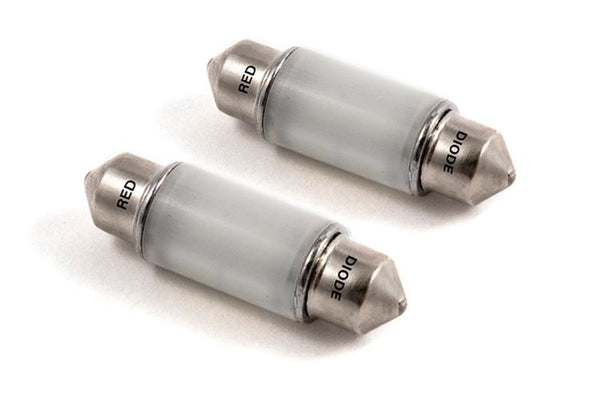 Diode Dynamics 36mm HP6 LED - Red (Pair) - DD0308P for 2000-2012 Audi A4 - front view